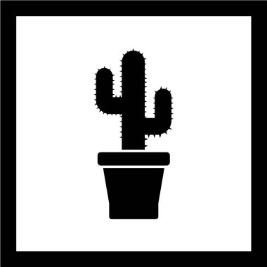 Kaktüs simgesi vektör illüstrasyonu