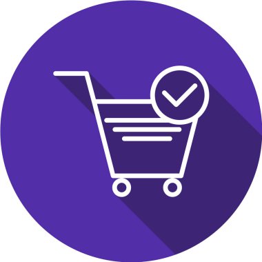 Alışveriş arabası simgesi, vektör illüstrasyonu