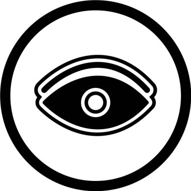 Göz vektörü illüstrasyonu, basit simge