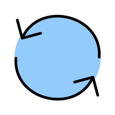 yuvarlak oklar vektör illüstrasyonu, basit simge