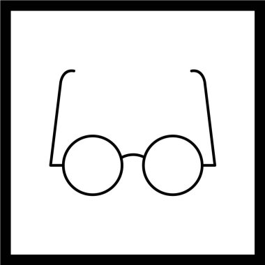 gözlük simgesi, vektör illüstrasyonu