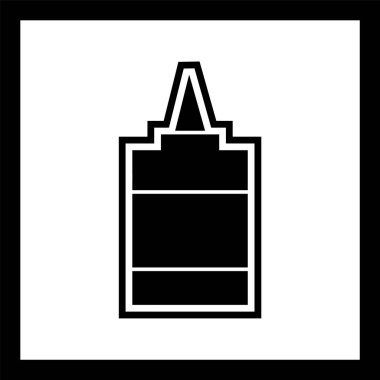 Moda Biçimli Yapıştırıcı Simgesi İzole Arkaplan 