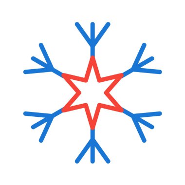 Kar Tanesi ikonu. vektör illüstrasyonu