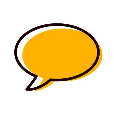 Moda Biçimli Sohbet Simgesi İzole Arkaplan