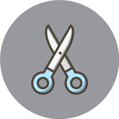 makas web simgesi vektör illüstrasyonu 