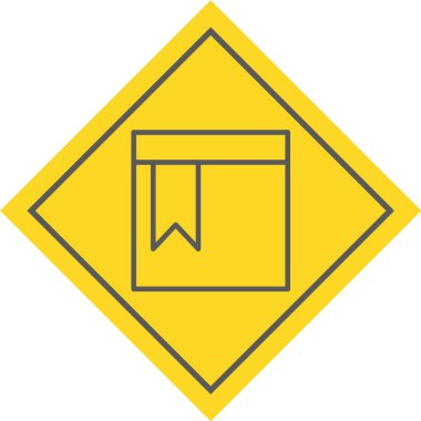 Sarı trafik işareti simgesinin vektör illüstrasyonu