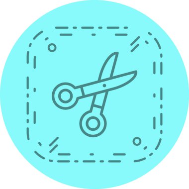 Moda biçimi izole edilmiş arkaplanda makas simgesi