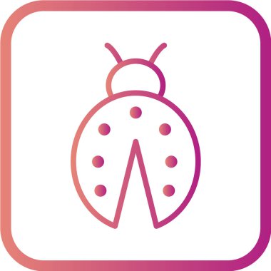 Uğur böceği web simgesi vektör illüstrasyonu 