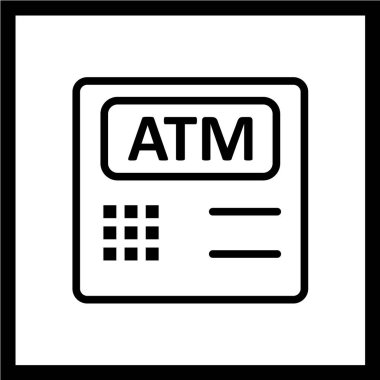 atm vektör illüstrasyonu, basit simge