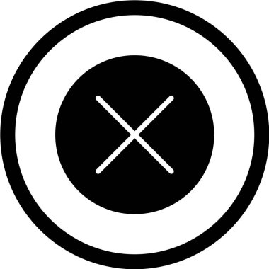 Bir çapraz simgenin vektör illüstrasyonu