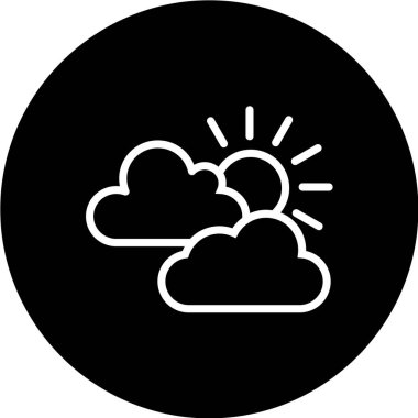 Hava durumu ikonu, vektör çizimi. düz tasarım biçimi