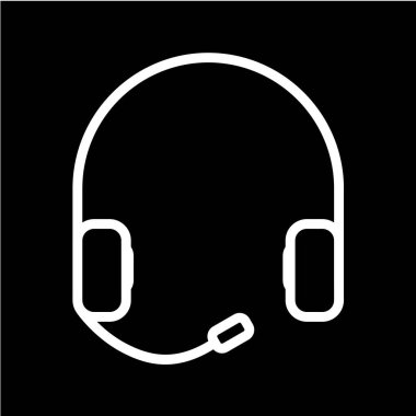 Kulaklık simgesi. vektör illüstrasyonu 