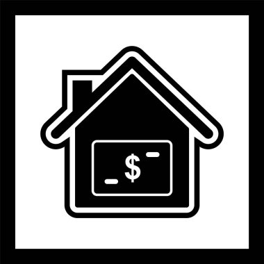 Moda Biçimli Ev Fiyat Simgesi Ayrı Arkaplan