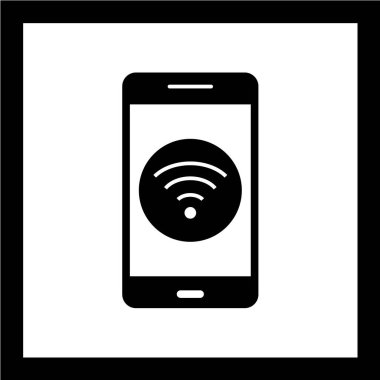 Modern telefon simgesinin vektör illüstrasyonu 