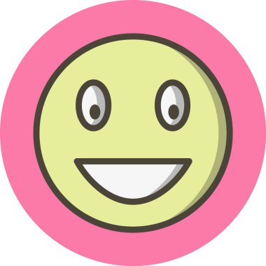 Gülen Emoji Simgesi Moda Tarzı İzole Arkaplan