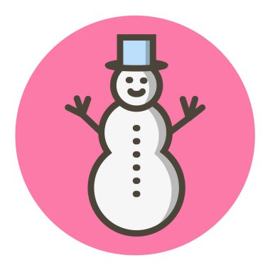 Noel Kardan Adam simgesi vektör çizimi