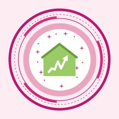 Grafik Evi Simgesi Moda Biçimli Ayrı Arka Gruplandırılmış