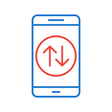  Veri Bağlantısı Mobil Uygulama Simgesi Moda Biçimli İzole Arkaplan