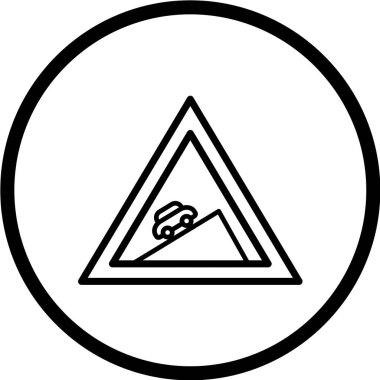 Yol simgesi, vektör illüstrasyonu