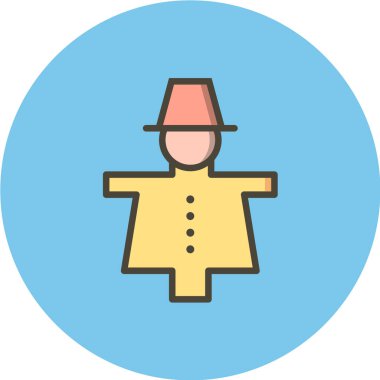 korkuluk web simgesi vektör illüstrasyonu 