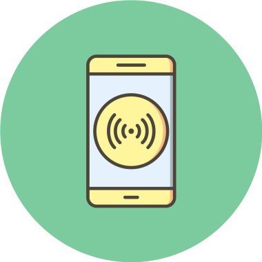 Modern telefon simgesinin vektör illüstrasyonu 