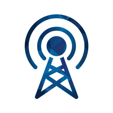 Kablosuz ağ ikonu, vektör illüstrasyonu. düz tasarım biçimi