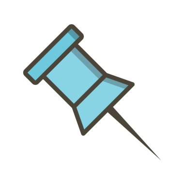 Tek izole edilmiş iğne simgesinin vektör çizimi