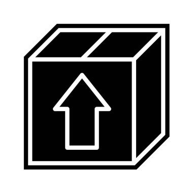 Taşıma kutusu simgesinin vektör illüstrasyonu