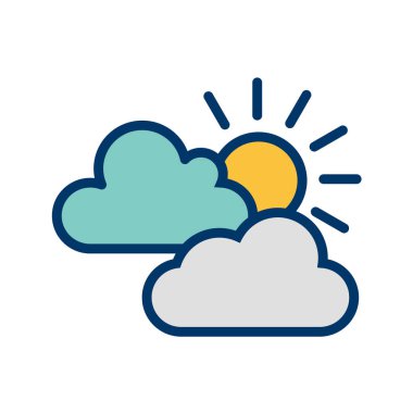 Hava durumu simgesi, vektör illüstrasyonu