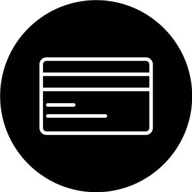 Kredi kartı simgesi, vektör illüstrasyonu