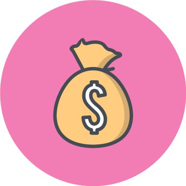 Dolar işareti vektör simgesi