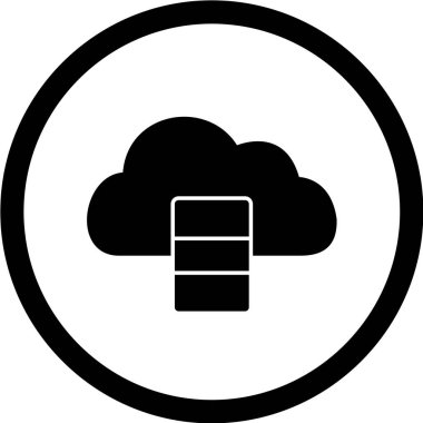 bulut simgesi, vektör illüstrasyonu