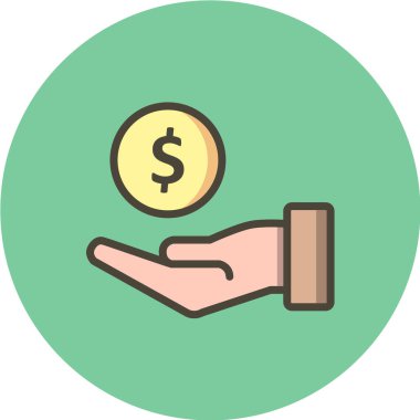 Dolar simgesi, vektör iilüstrasyonu