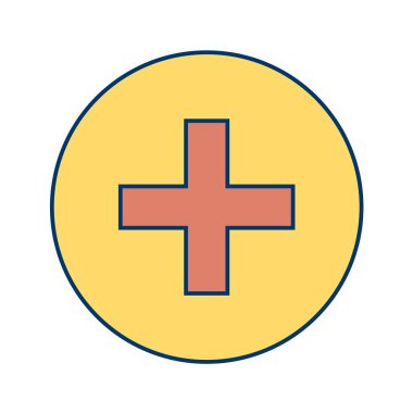 Modern b 'nin vektör illüstrasyonu tıbbi simgeden yoksun