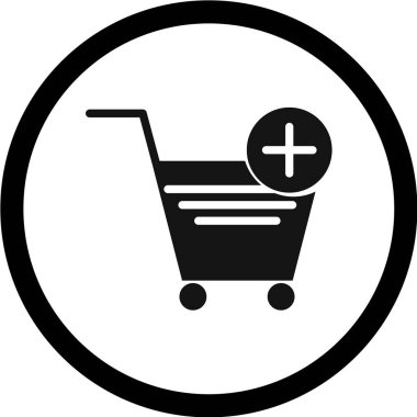 Alışveriş arabası simgesi, vektör illüstrasyonu