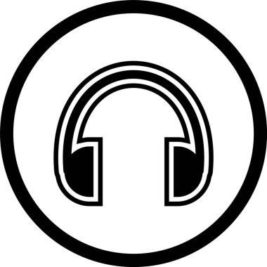 Kulaklık Simgesi Moda Biçimli Ayrı Arkaplan