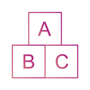 Alfabe blokları. vektör illüstrasyonu