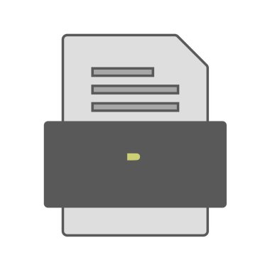 dosya biçimi simgesi, vektör illüstrasyonu