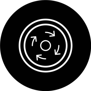 Gülümseyen bir dairenin vektör çizimi