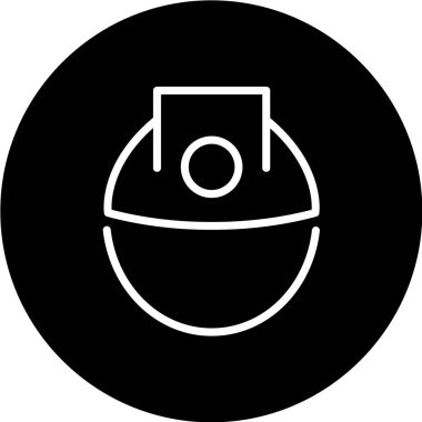 Bir kaskın vektör illüstrasyonu