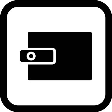 Para ikonlu cüzdan. vektör illüstrasyonu