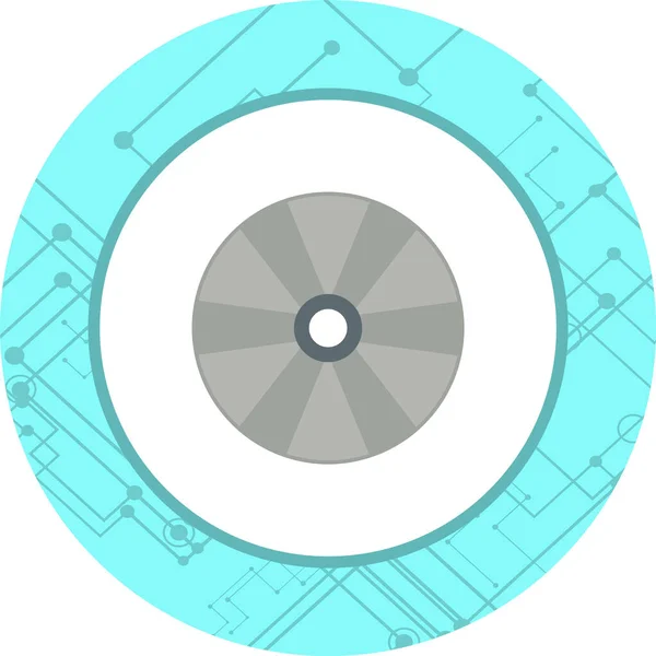 Compact Disk Icon Trendigen Stil Isolated Backgroun — Stockvektor