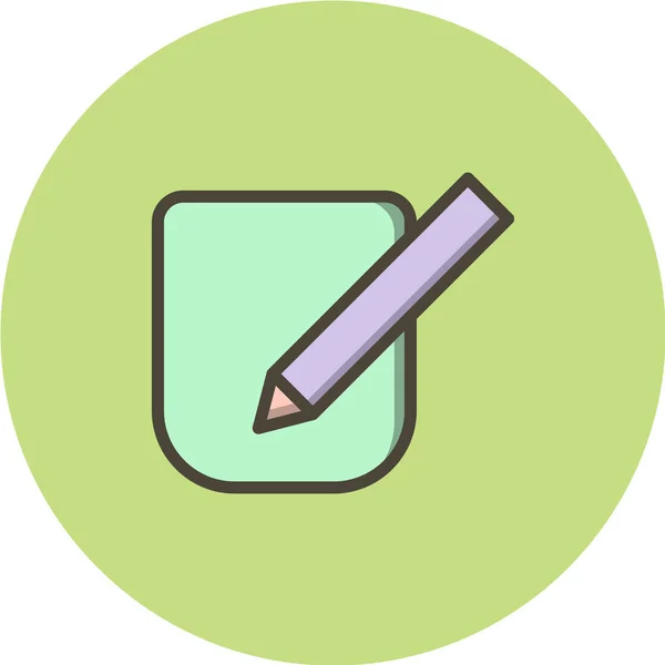 Pencil Vector Illustration Simple Icon — Stock Vector