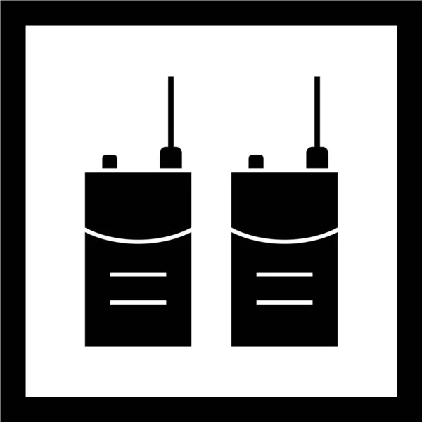 Walkie Talkie Vector Illustration Simple Icon — Stock Vector