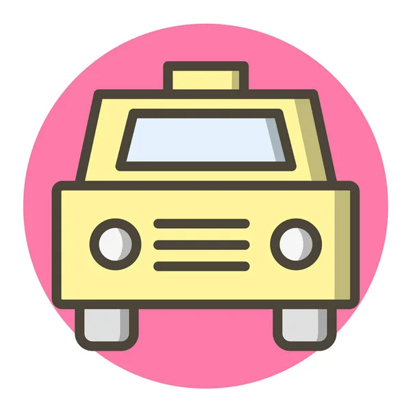 Taxi Plano Vector Icono — Vector de stock