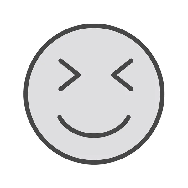 Ícone Emoji Piscadela Estilo Moderno Isolado Fundo — Vetor de Stock