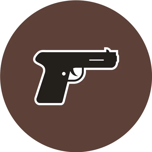 Fegyver Vektor Illusztráció Egyszerű Ikon — Stock Vector