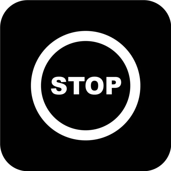 Vectorillustratie Van Een Stopteken — Stockvector