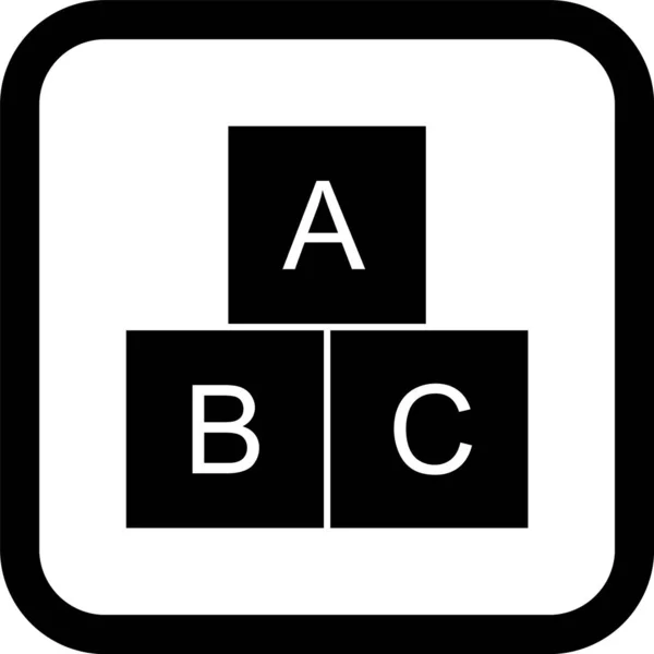 Abc Cubos Icono Estilo Moda Aislado Fondo — Archivo Imágenes Vectoriales