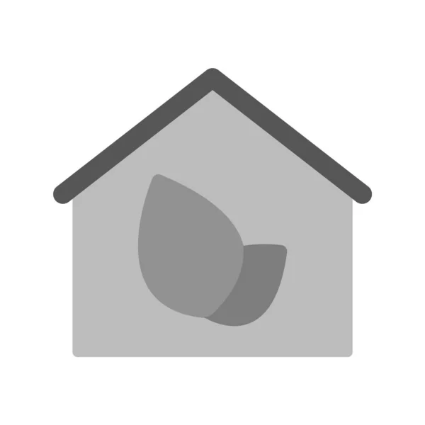 Eco House Ikone Trendigen Stil Isolierten Hintergrund — Stockvektor